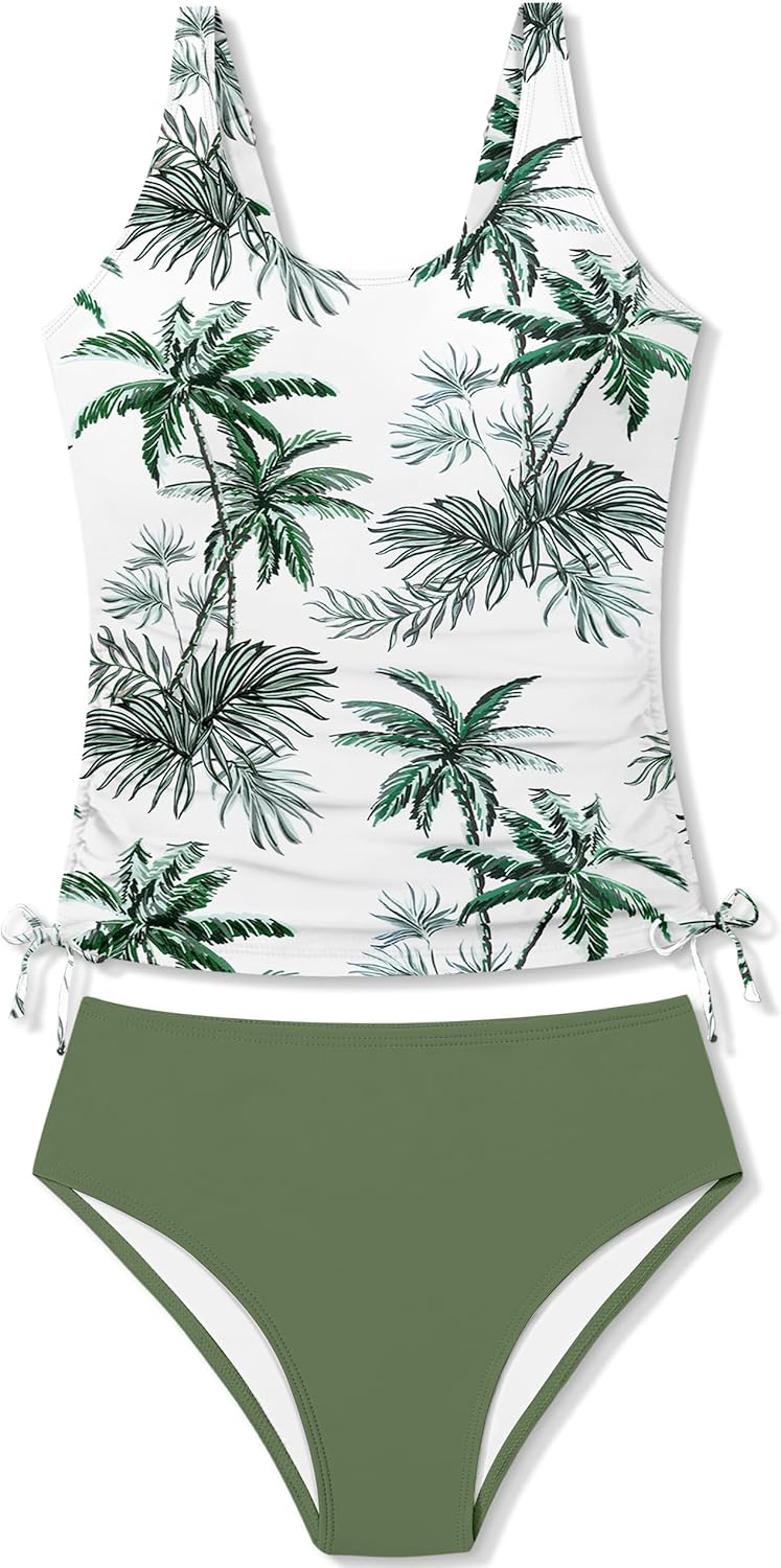 Qaoerde Girls Swimsuit Two Piece Tankini for Summer Fun