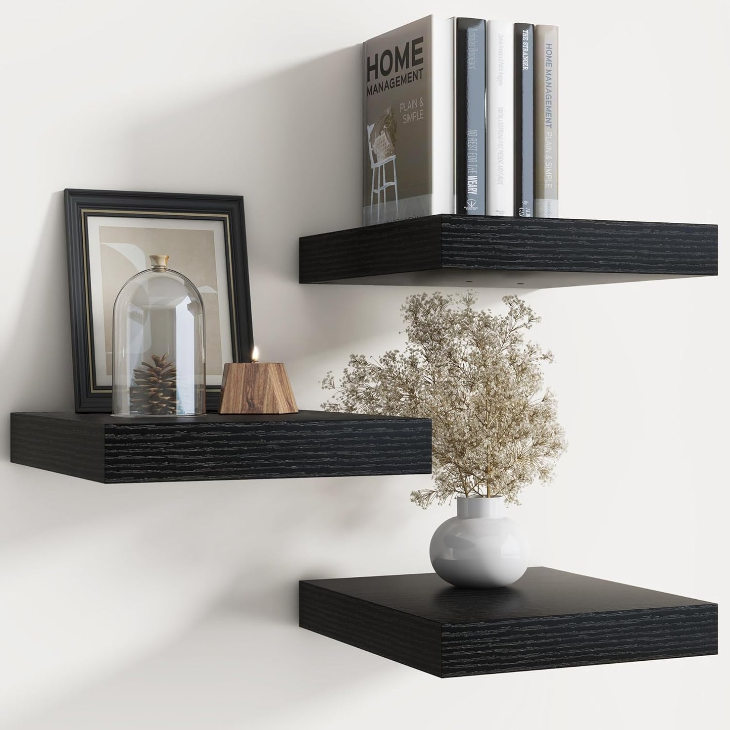Floating Shelves for Wall with Invisible Brackets for Storage