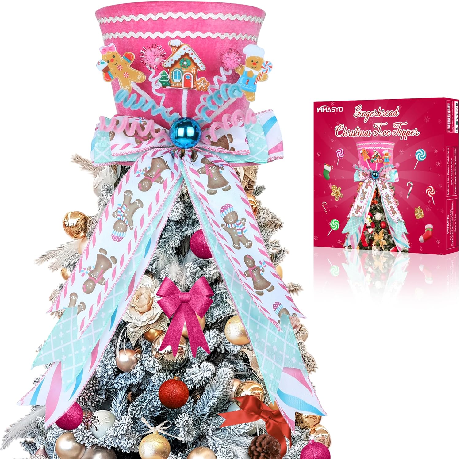 Unique Gingerbread Christmas Tree Topper for Festive Decor
