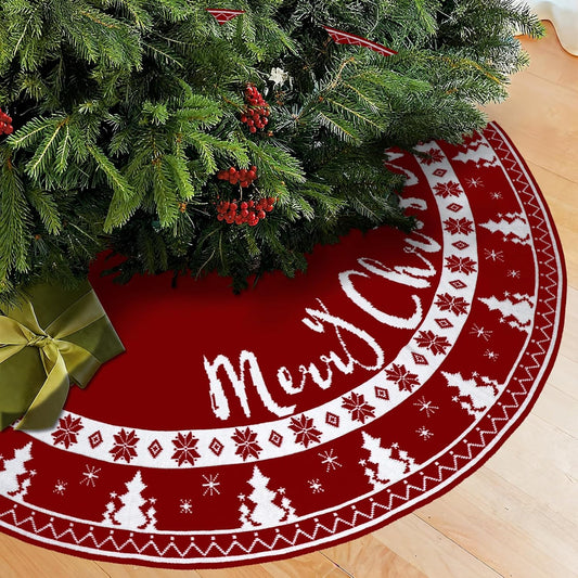 72 Inch Christmas Tree Skirt for 7.5 to 12 ft Trees
