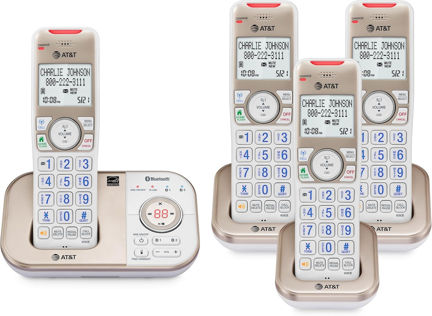 AT&T Cordless Phones with Answering Machine and Bluetooth Features