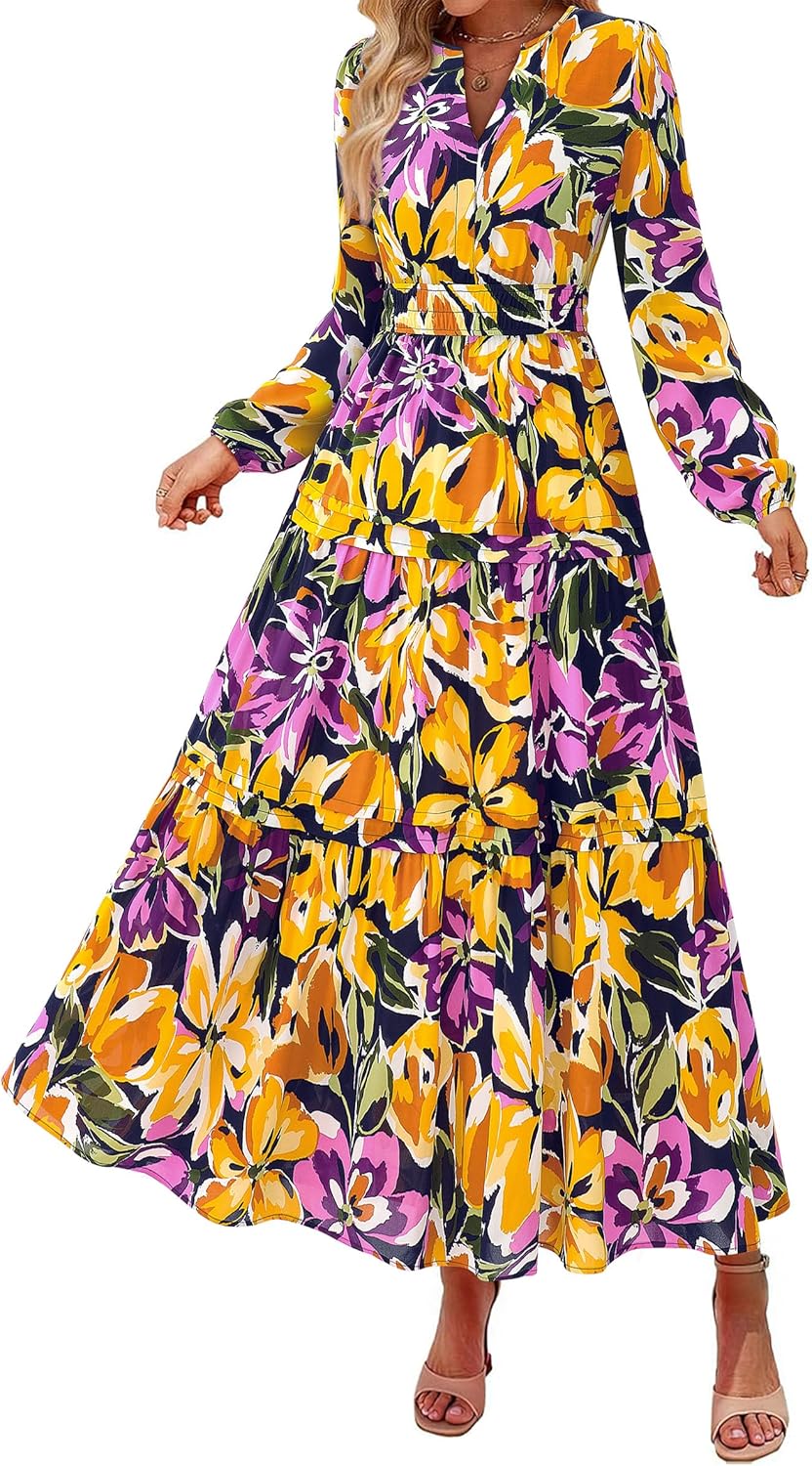 PRETTYGARDEN Women's Boho Maxi Dress for Elegant Occasions