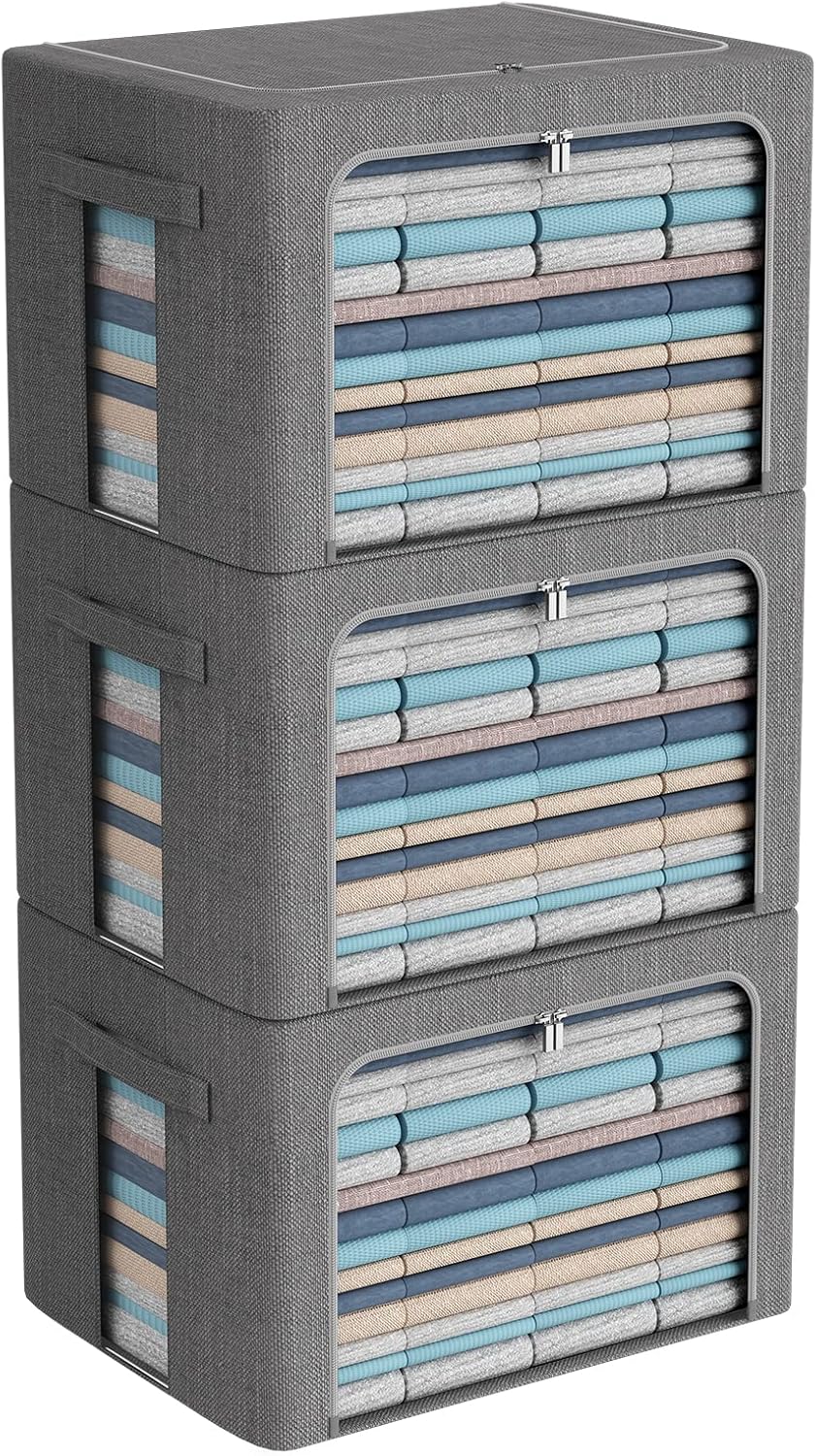 3Pack Foldable Storage Bins for Organizing Clothes and More