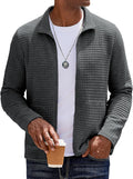 Men's Lightweight Varsity Jacket Casual Bomber - Breathable Waffle