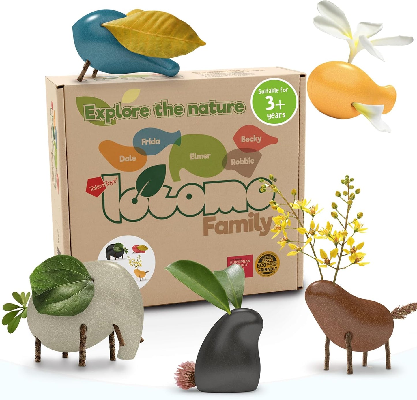 Taksa Toys Wooden Animal Figures for Nature-Loving Kids