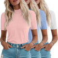 Ficerd Women's 1/2 Sleeve Mock Turtleneck Shirts - Comfortable