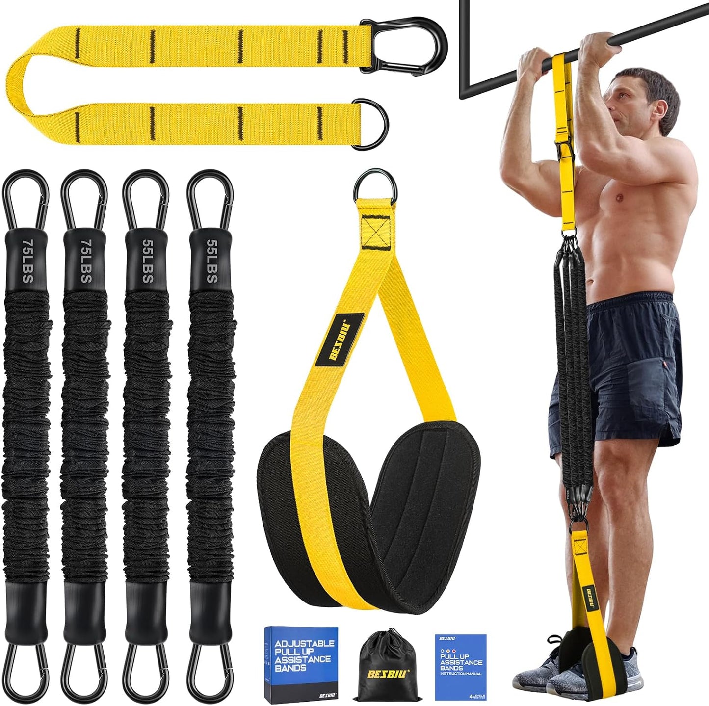 Pull Up Assistance Bands 260lbs for Strength Training Workouts