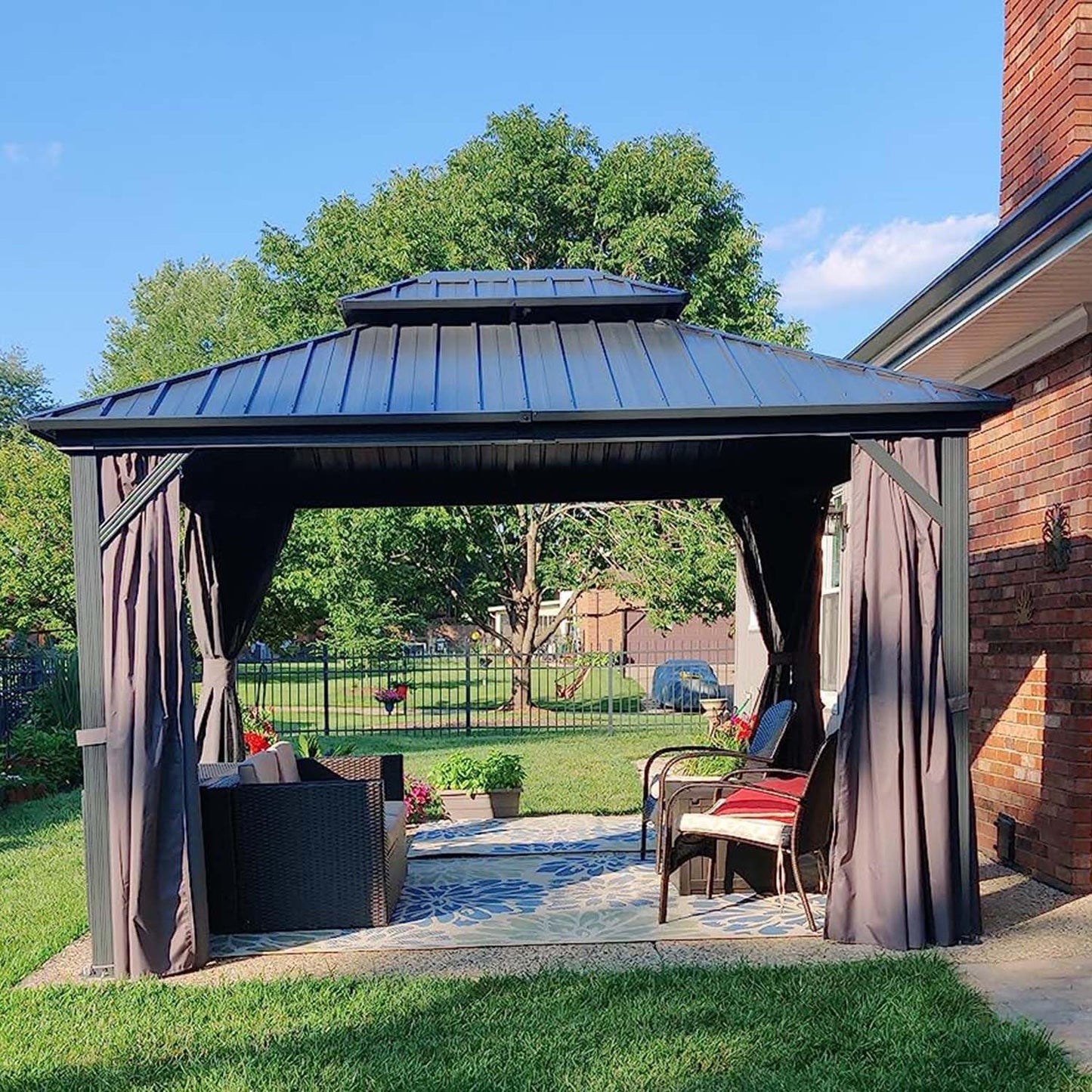 Domi 10ft x 10ft Hardtop Gazebo for Outdoor Living