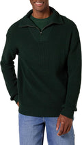 Quarter-Zip Rib-Knit Relaxed-Fit Sweater - Midweight Cotton Layer Our