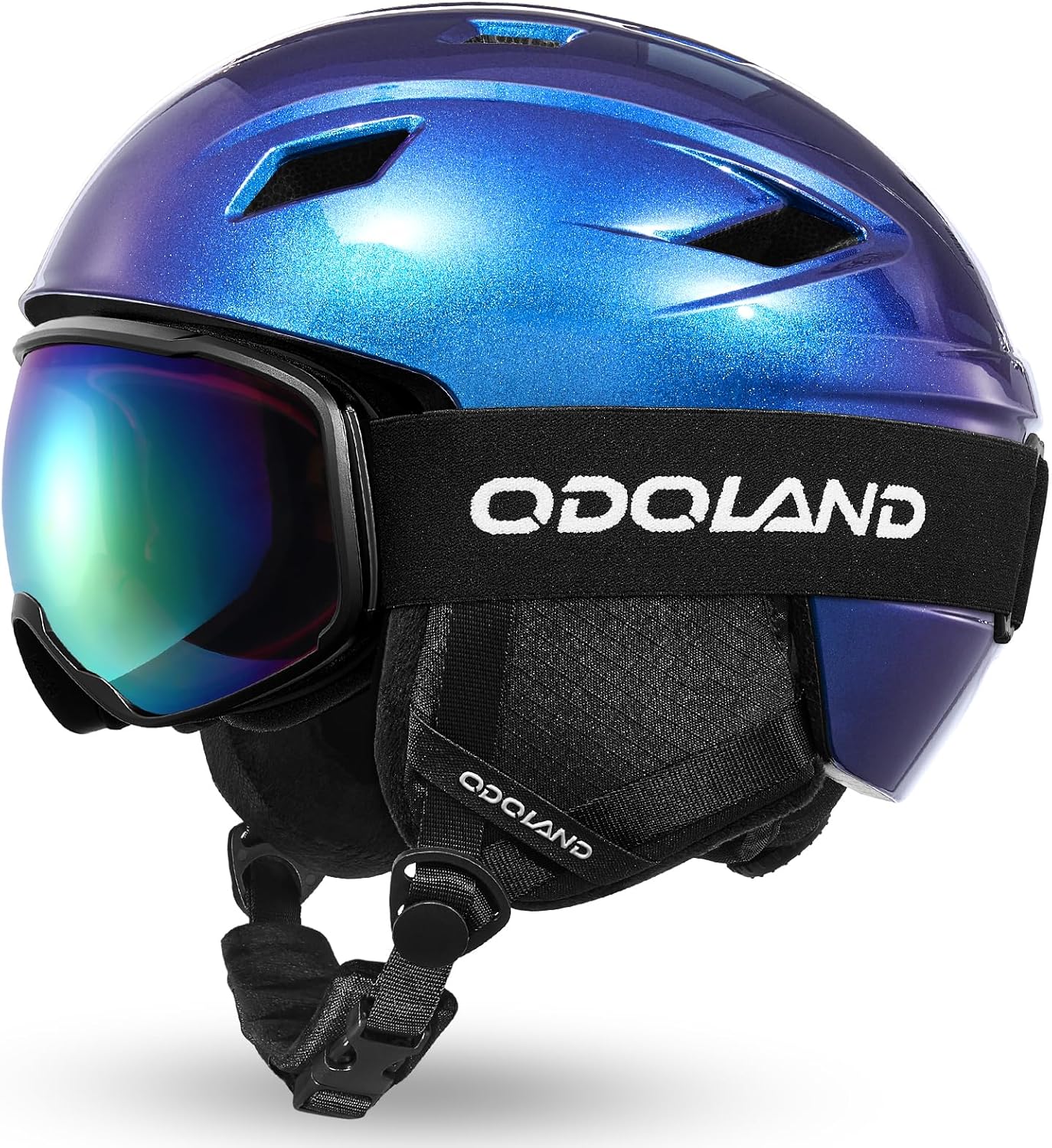 Odoland Ski Helmet and Goggles Set for Ultimate Snow Sports Safety