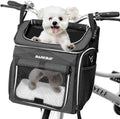 Dog Bike Basket Carrier for Small Medium Pets - Expandable & Durable