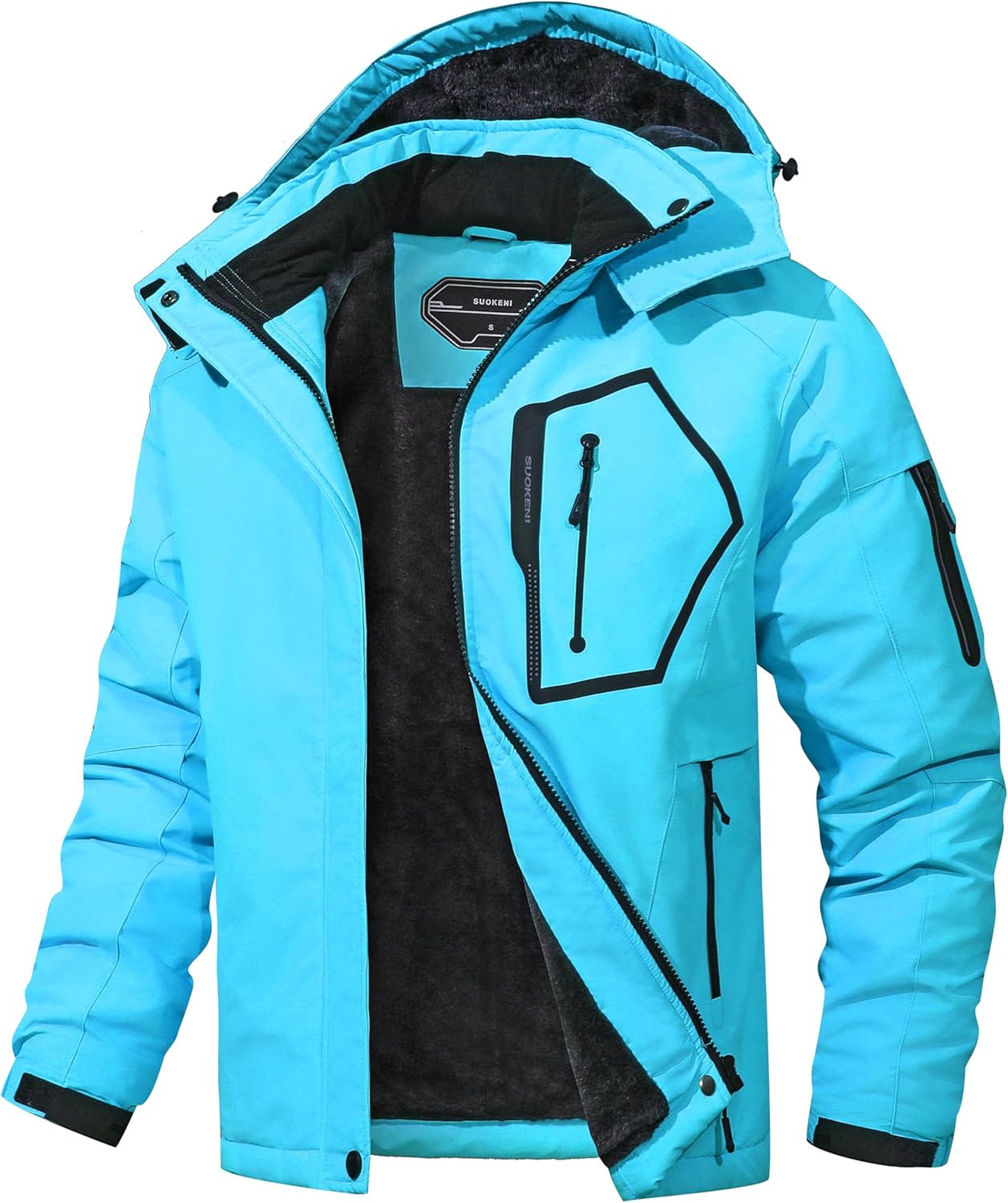Warm Waterproof Hooded Ski Jacket - UTWGN
