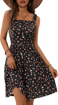 Women's Summer Casual Square Neck Dress with Pocket - Flattering