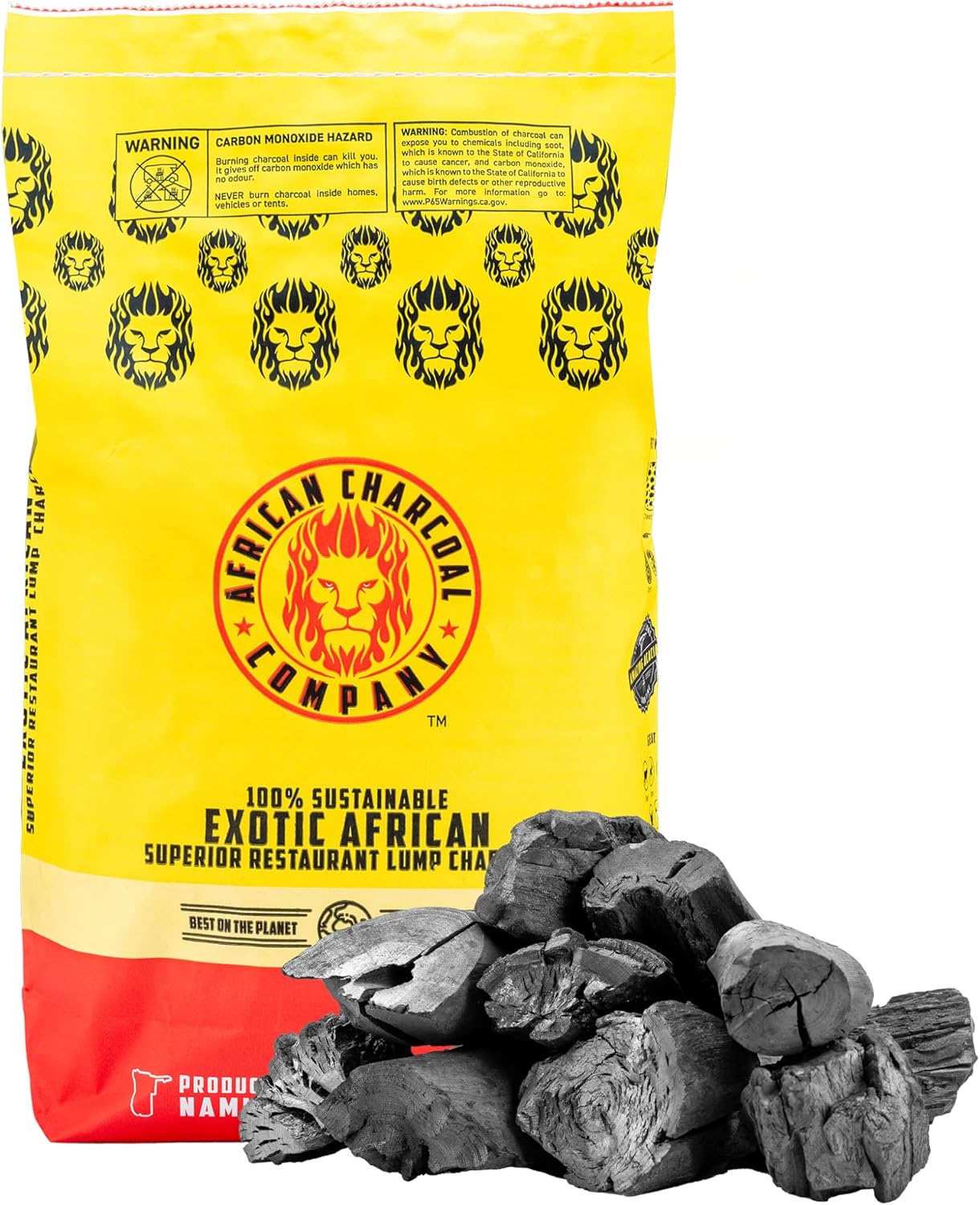 Premium Lump Charcoal for Grilling & Smoking - 100% Natural Hardwood
