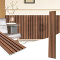 WPC Wainscoting Panels 16-Pack 48 x 6 in Teak - 3D Wall Accents
