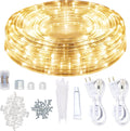 SURNIE LED Rope Lights Outdoor Warm White 50FT Flexible Decor