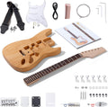 ST Style Electric Guitar Kit with Roasted Pine Body - DIY Ready
