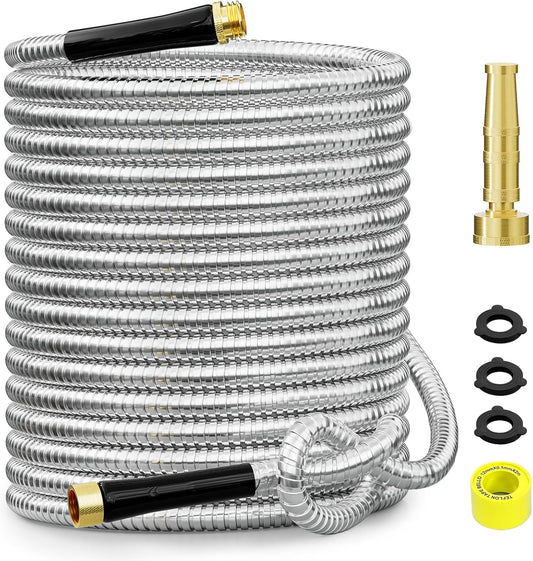 125 FT Garden Hose - Heavy Duty Flexible Water Pipe for Outdoors