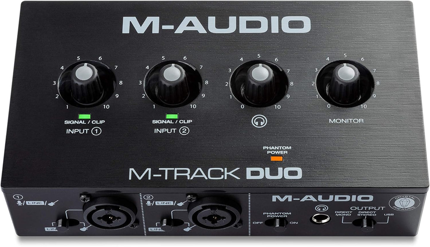 M-AUDIO M-Track Duo USB Audio Interface for Recording and Streaming