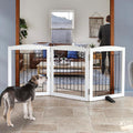 Freestanding Dog Fence Indoor Gate 3-Panel Foldable 24in - Room