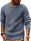 PJ PAUL JONES Mens Crewneck Waffle Knit Pullover Sweater - Cozy