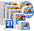 Stretched Cotton Canvases 21 Pack Multi Size Set - Versatile Artist