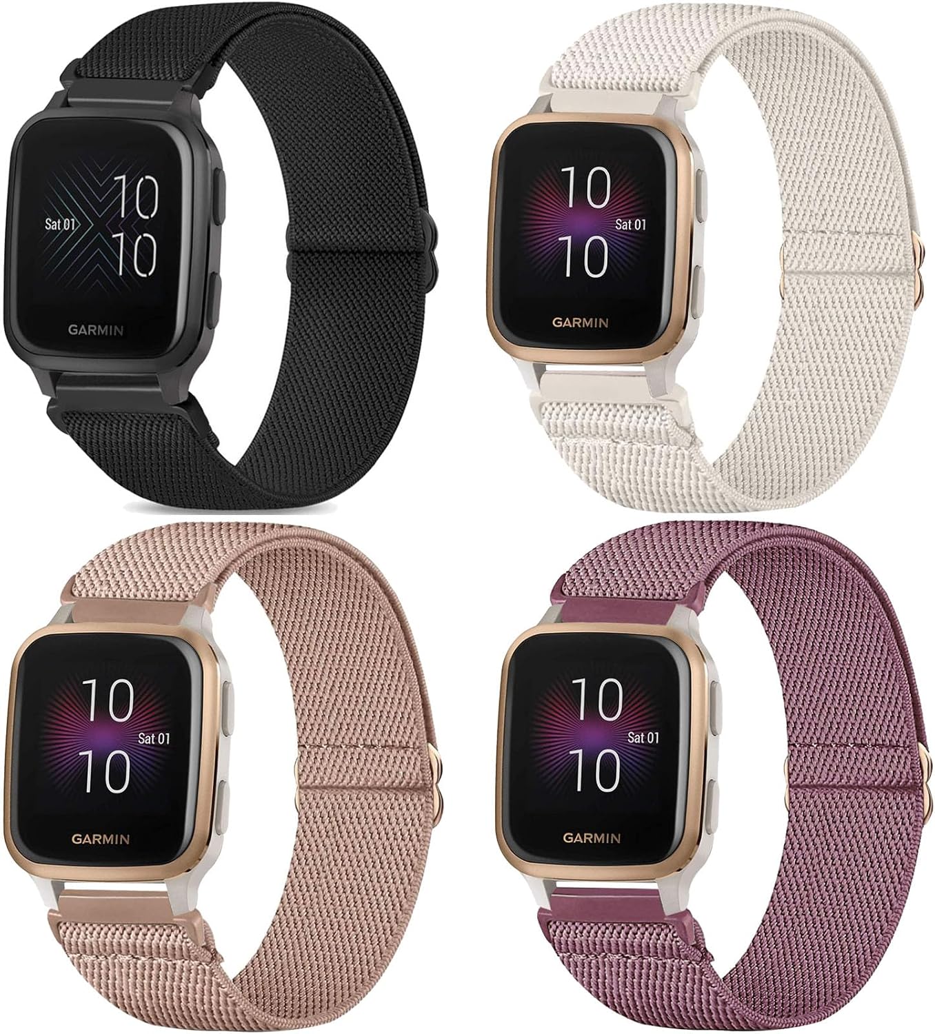4 Pack Stretchy Watch Bands for Garmin - Comfort & Style!