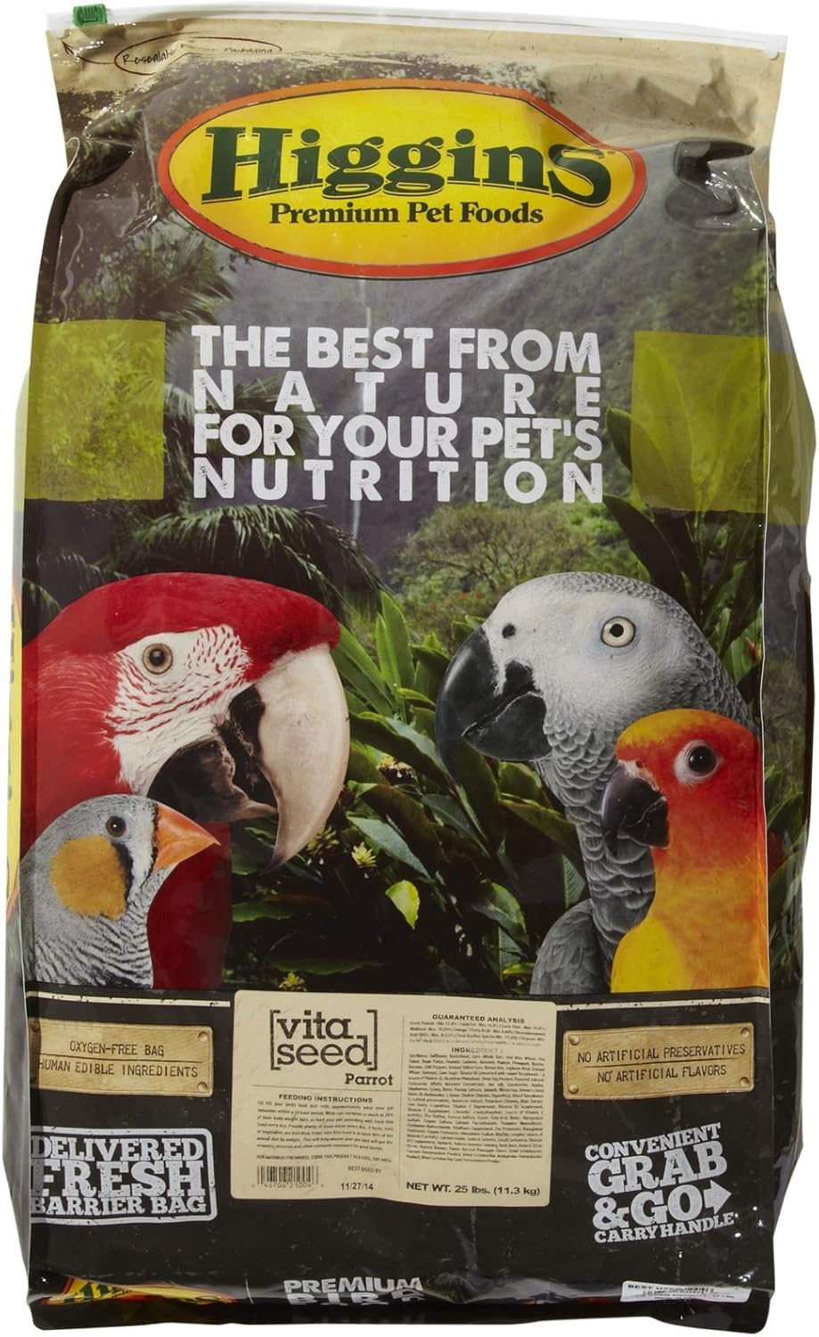 Higgins Vita Seed Parrot Food 25-Pound for Healthy Birds