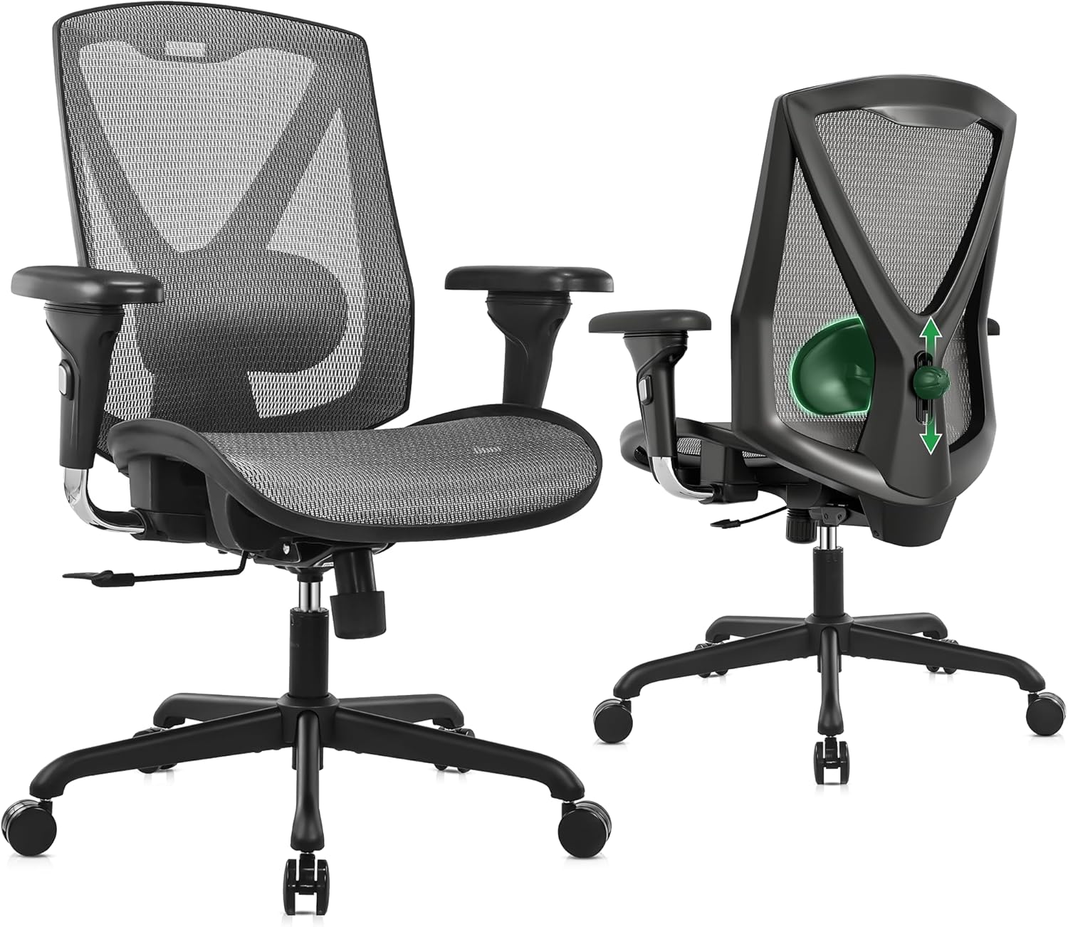 Ergonomic Home Office Chair with Adjustable Lumbar Support