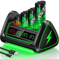 4-Pack 5520mWh Xbox Rechargeable Battery Packs with Charger Dock