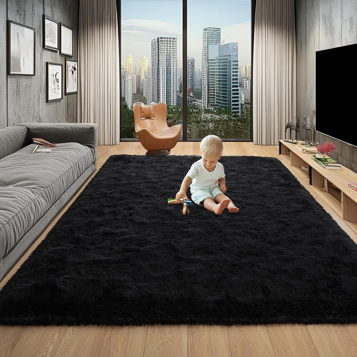 Soft Fluffy Area Rugs for Bedroom and Kids Room Decor