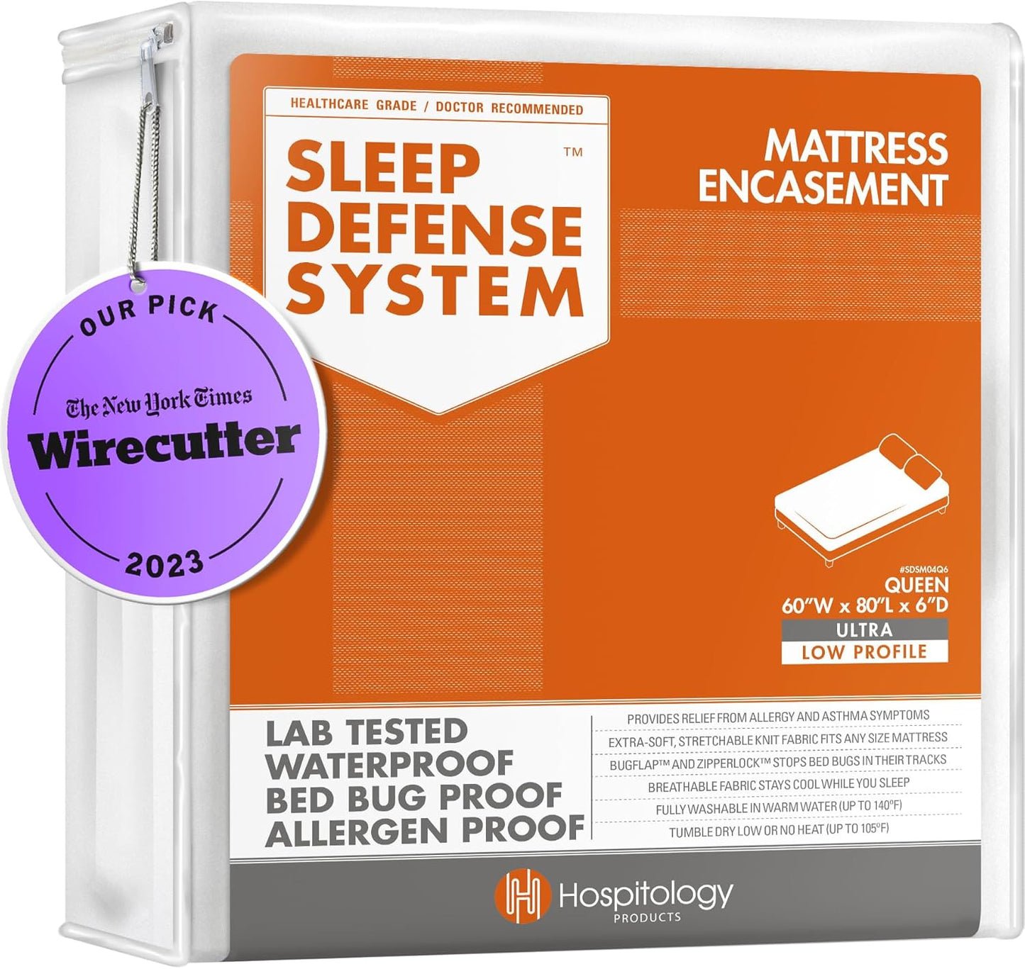 Mattress Encasement for Queen Size - Hypoallergenic & Waterproof