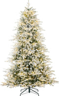 Best Choice Products 7.5ft Pre-lit Snow-Flocked Christmas Tree
