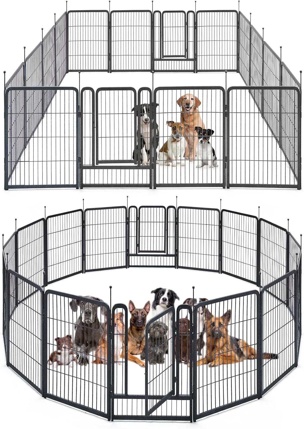 mestyl Dog Playpen for Large Medium Small Dogs, 40in High