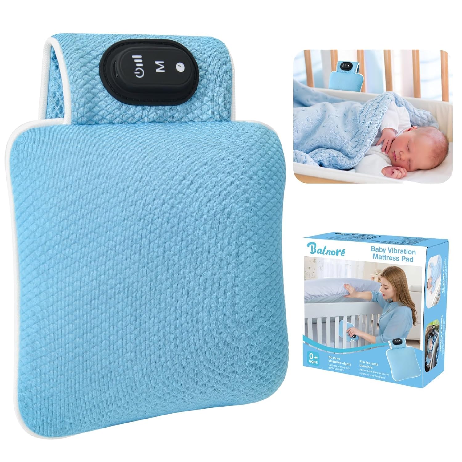 Balnore Baby Crib Vibrating Soother for Peaceful Sleep
