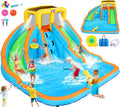 11x10.2 FT Inflatable Dual Water Slide - 11-in-1 Backyard Waterpark