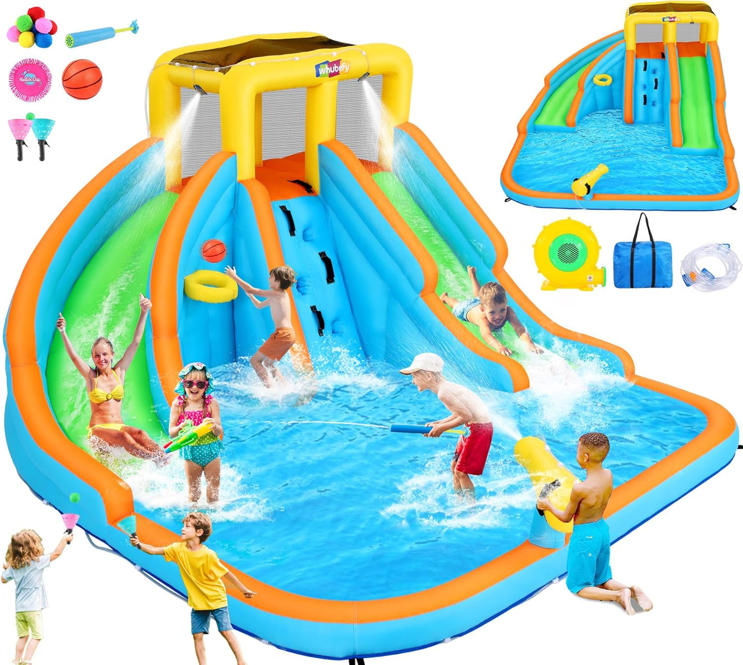 11x10.2 FT Inflatable Dual Water Slide for Ultimate Fun