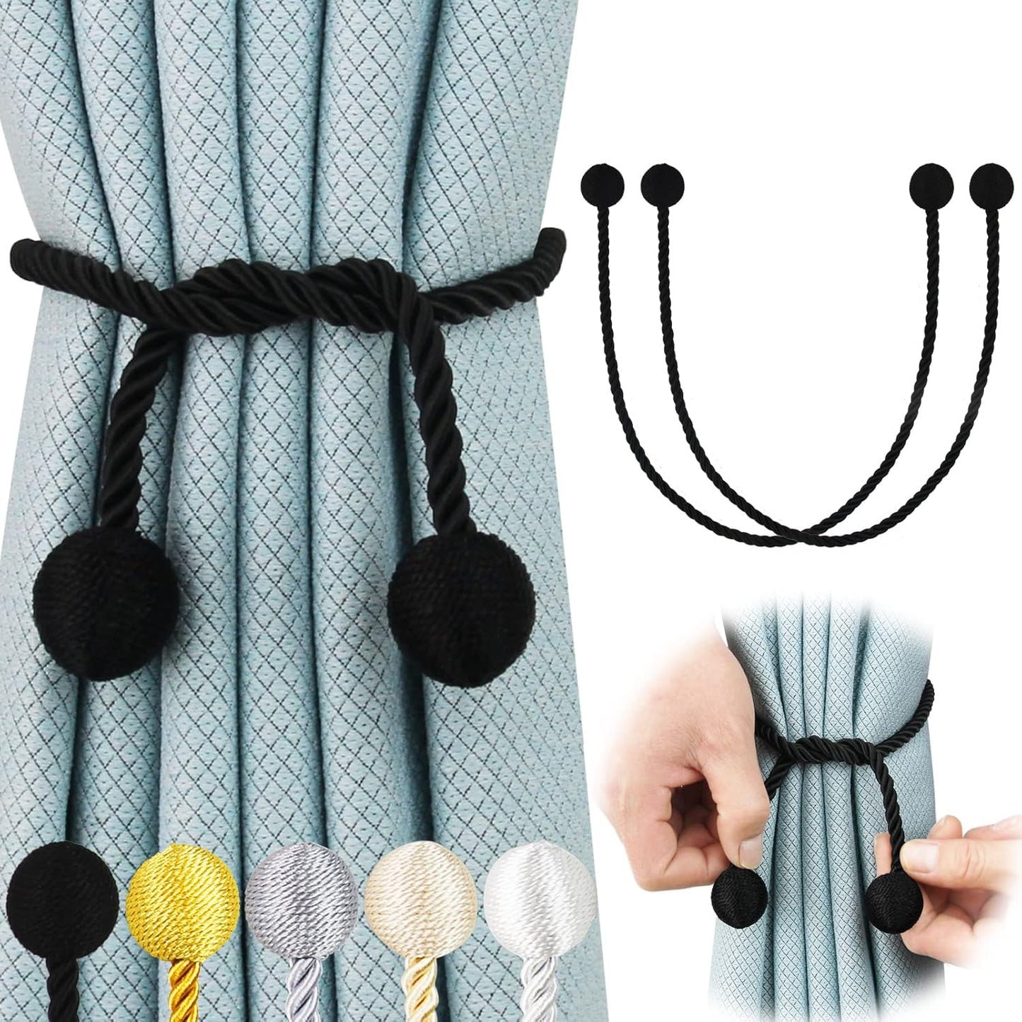 Instantly Elevate Curtain Look with Hangtty Tiebacks