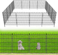 CLEASO 5 Panels No Dig Decorative Garden Fence for Outdoor