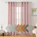 Pink Linen Sheer Curtains for Farmhouse Privacy and Style