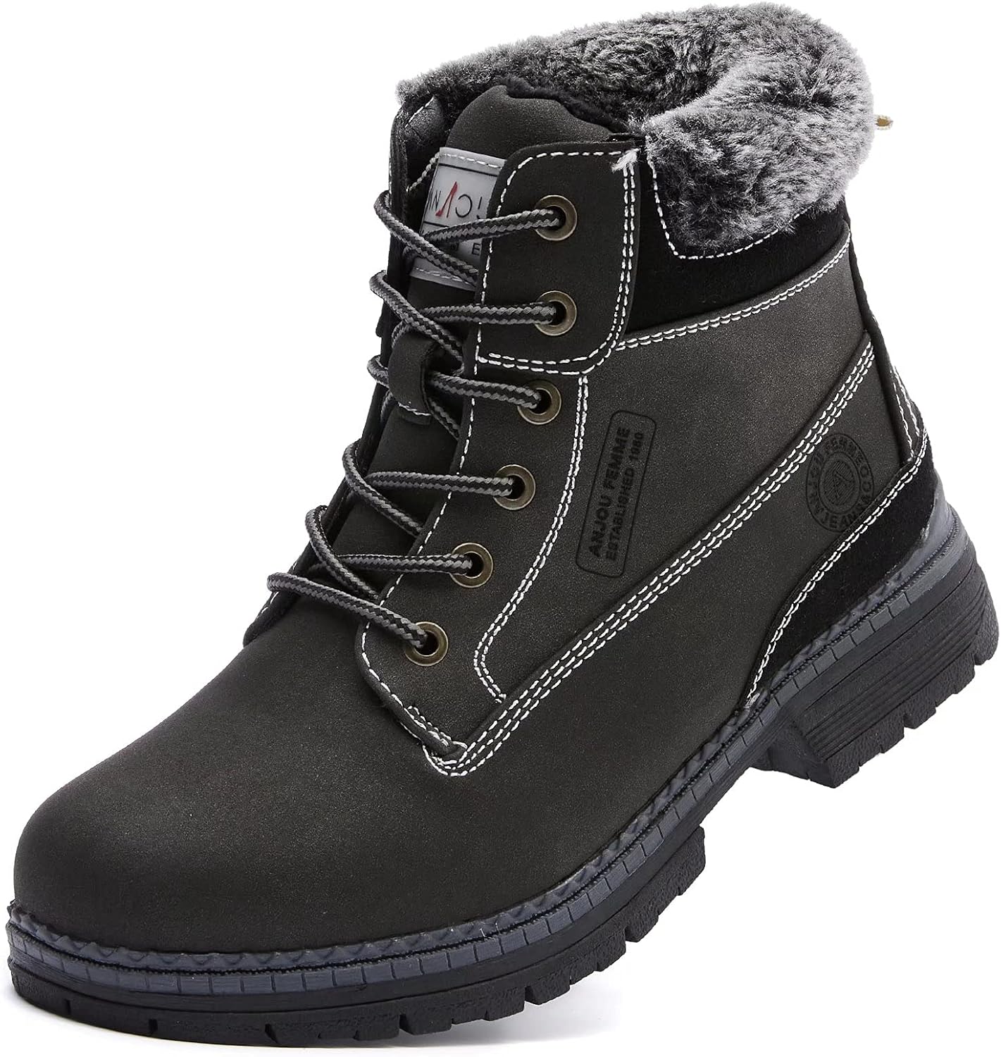 Womens Hiking Snow Winter Boots - Comfortable Waterproof Ankle Boots