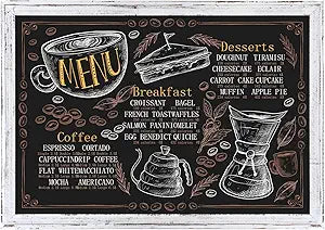 Chalkboard Black Board 36in x 24in for Home and Restaurant Use