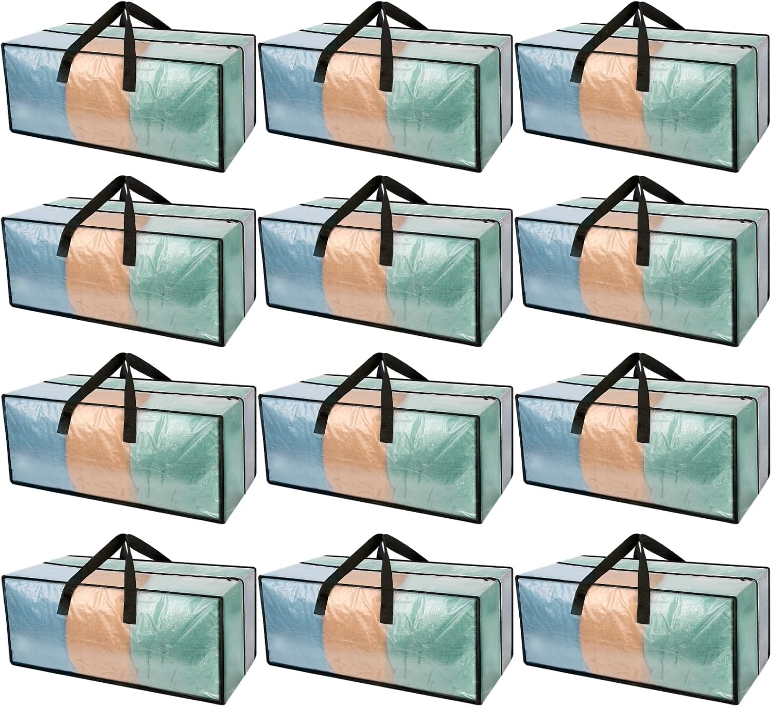 12 Pack Heavy Duty Clear Moving Bags for Easy Storage Solutions