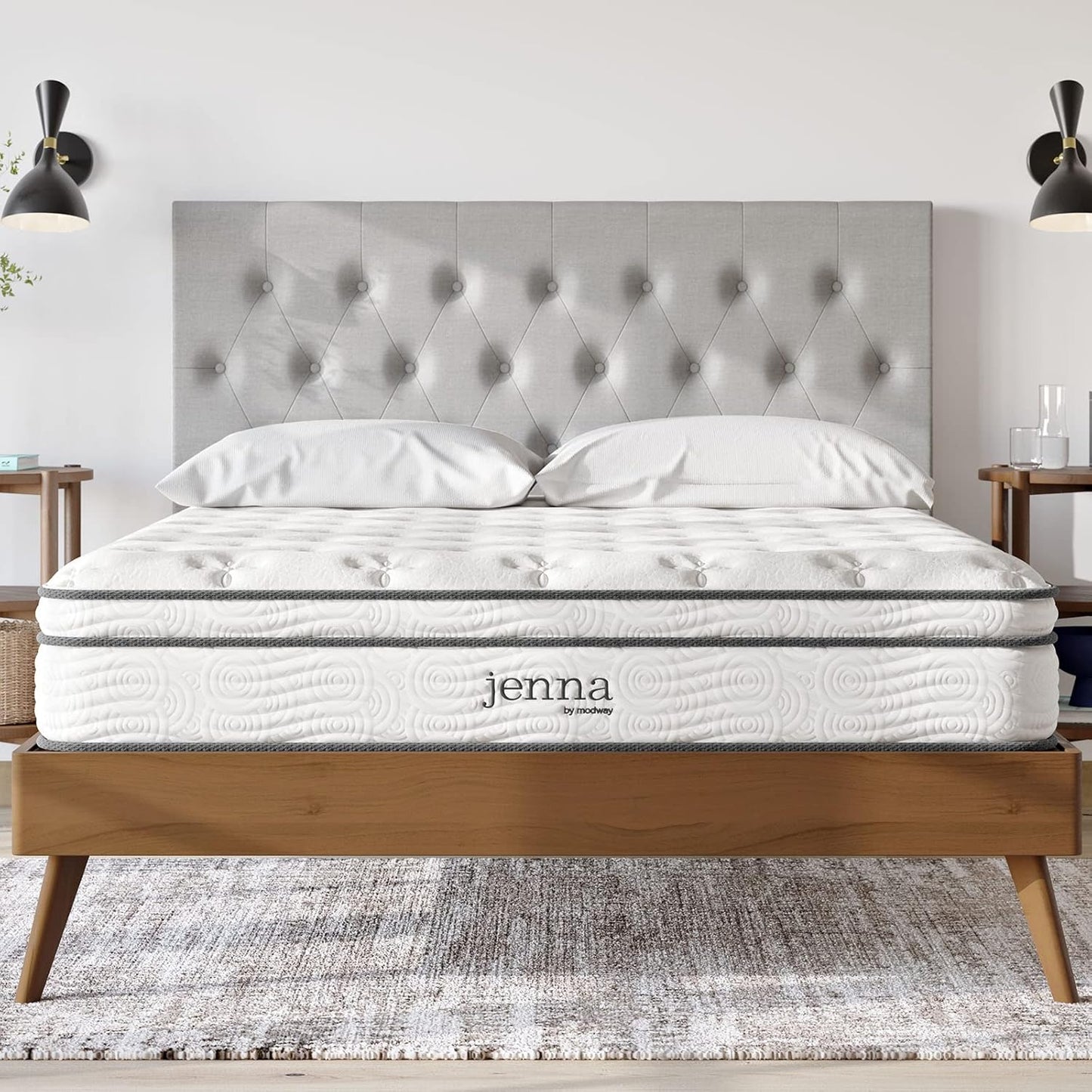 Jenna 10 Innerspring and Memory Foam King Mattress for Comfort