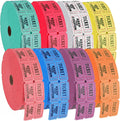 Double Roll Raffle Event Tickets Full Set of 8 Colors - 16,000 Tickets