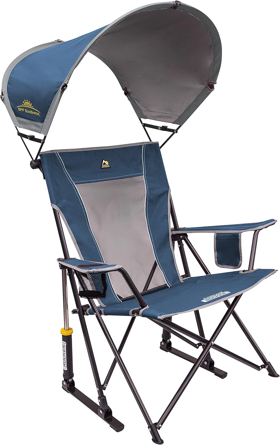 GCI Outdoor Sunshade Rocker Chair with Canopy for Comfort