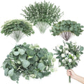 Mixed Eucalyptus Stems 600 Pc Bulk Faux Silver Dollar Leaves - Wedding