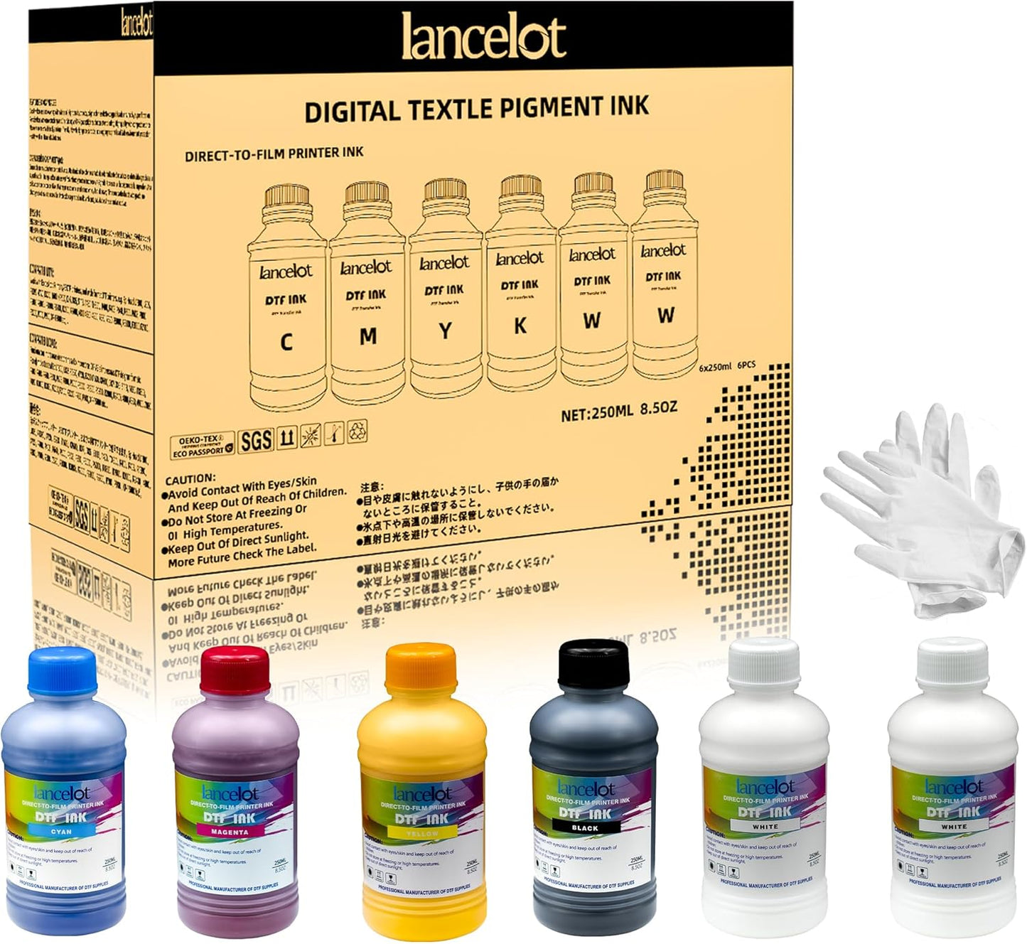 Lancelot DTF Ink 250ML - Vibrant & Durable for Heat Transfer
