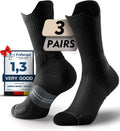 Bamboo Viscose Compression Running Crew Socks - Moisture Wicking