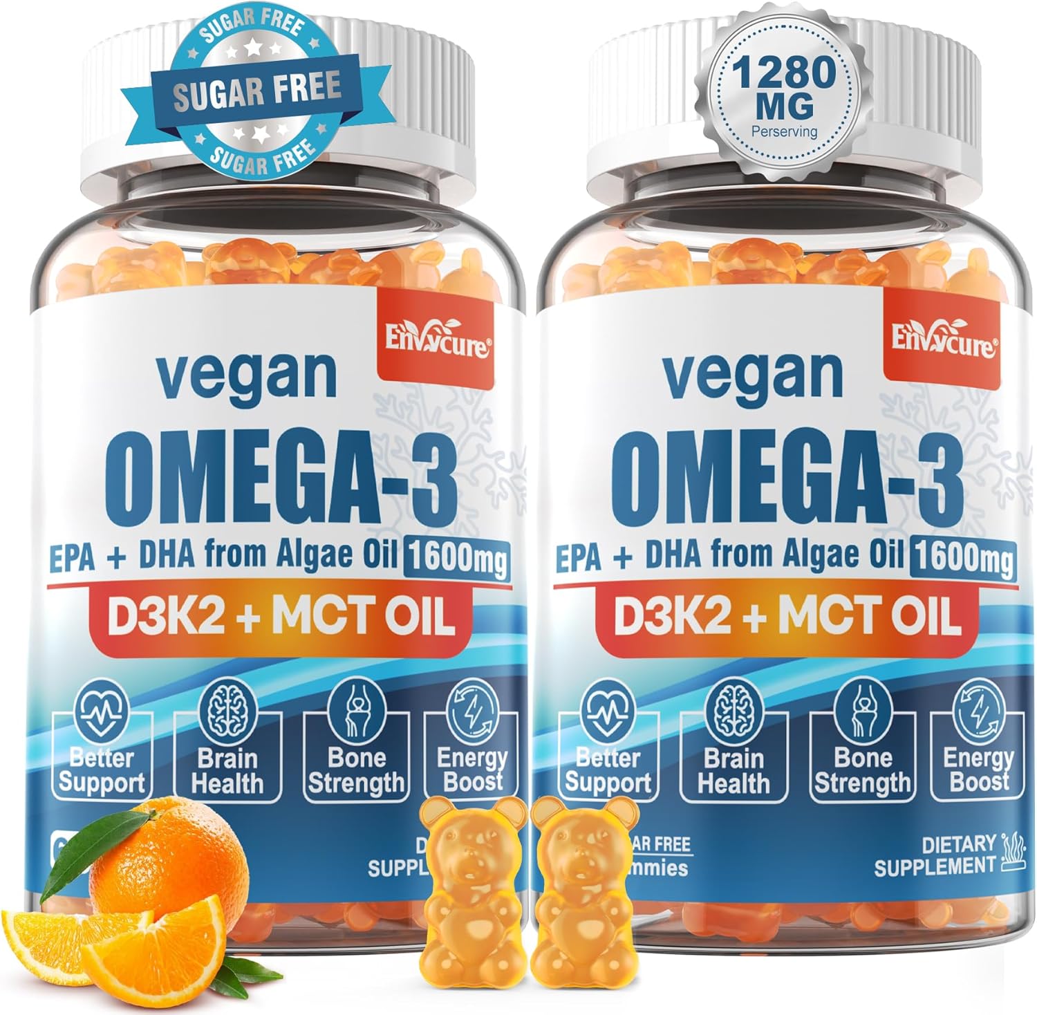 Vegan Omega 3 Gummies with Vitamin D3 K2 for Health